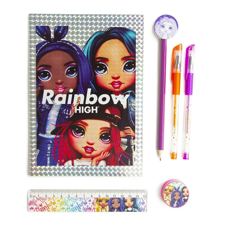 RAINBOW HIGH Holographic Notebook with Writing Supplies