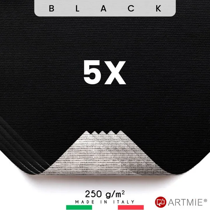 ARTMiE Black Canvas Samples, Set of 5