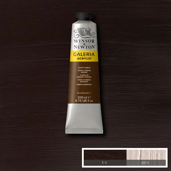 Winsor and Newton - Galeria Acrylic Colour - 200ml - Burnt Umber