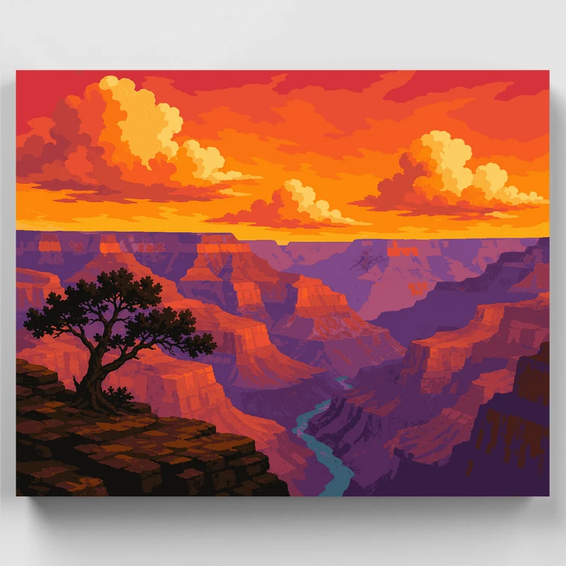Grand Canyon at Dusk - Paint by Numbers Kit