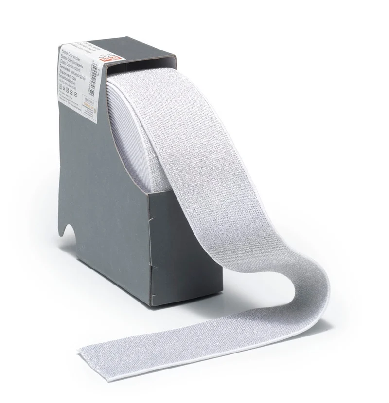Prym Gummiband Color - Elastic 50mm weiß/silber