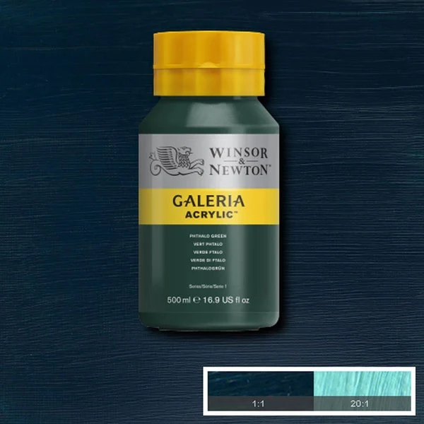 Winsor and Newton - Galeria Acrylic Colour - 500ml - Phthalo Green
