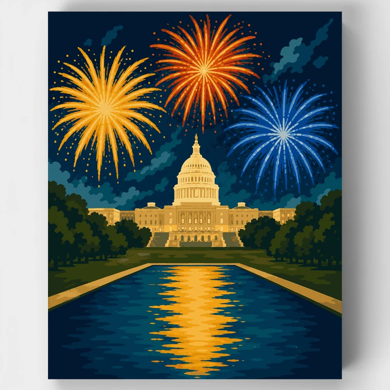 Capitol Fireworks - Paint by Numbers Kit