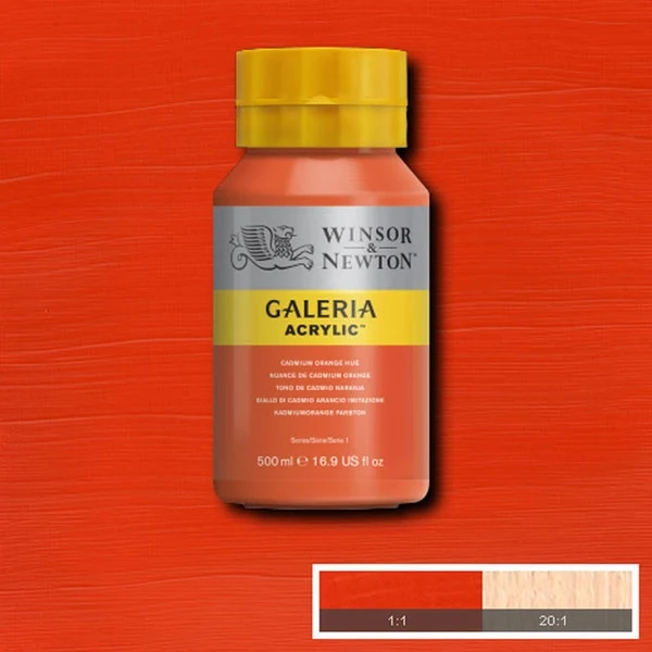 Winsor and Newton - Galeria Acrylic Colour - 500ml - Cadmium Orange