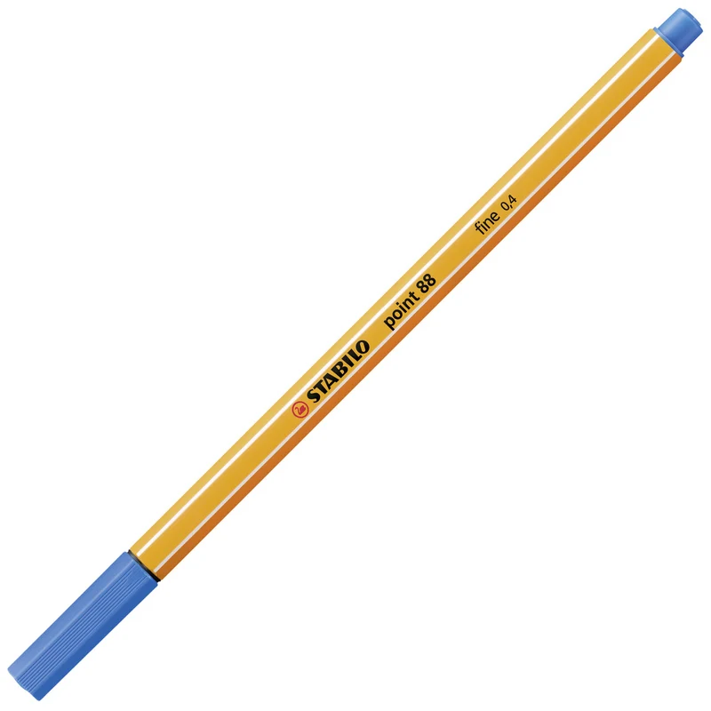 STABILO point 88 Fineliner - Präzise 0,4mm Spitze in Mittelblau