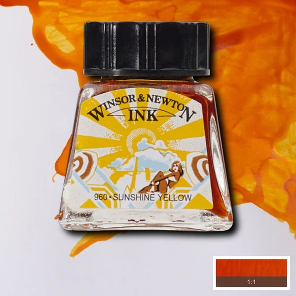 Winsor and Newton - Drawing Ink - 14ml - Sunshine Yellow