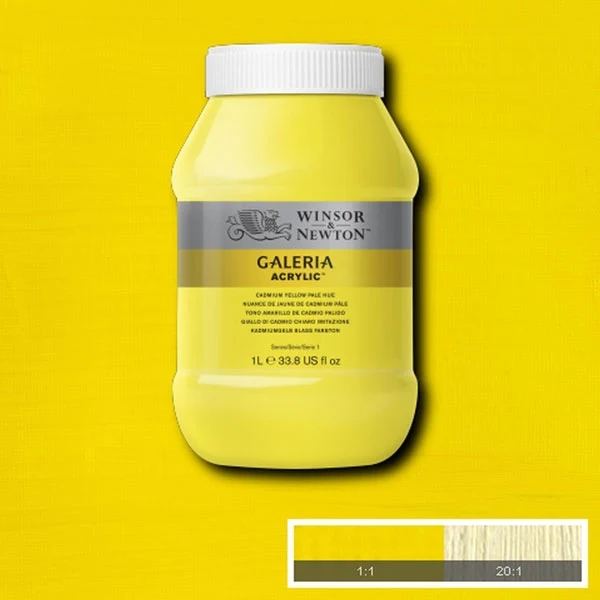 Winsor and Newton - Galeria Acrylic Colour - 1 Litre - Cadmium Yellow Pale