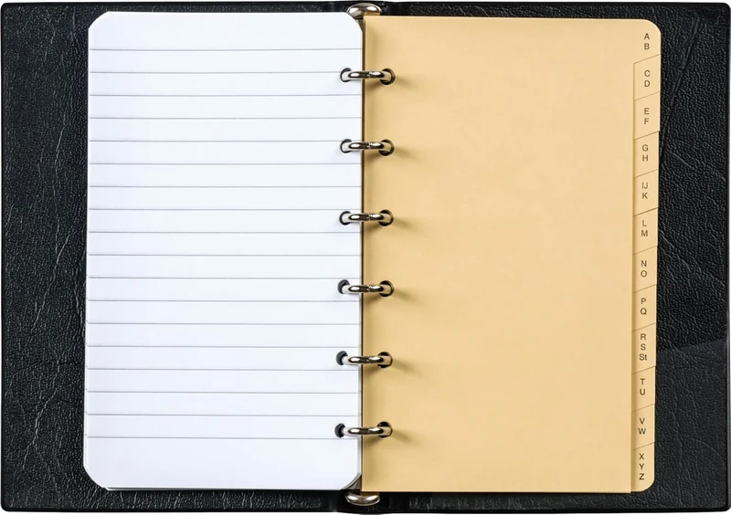 BRUNNEN Ringbuch A6 schwarz - 6-Ring-Mechanik mit Einlage und Register