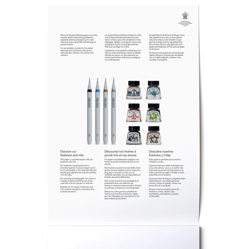 Winsor and Newton - Extra Smooth Bristol Boards Pad 250gsm - A5