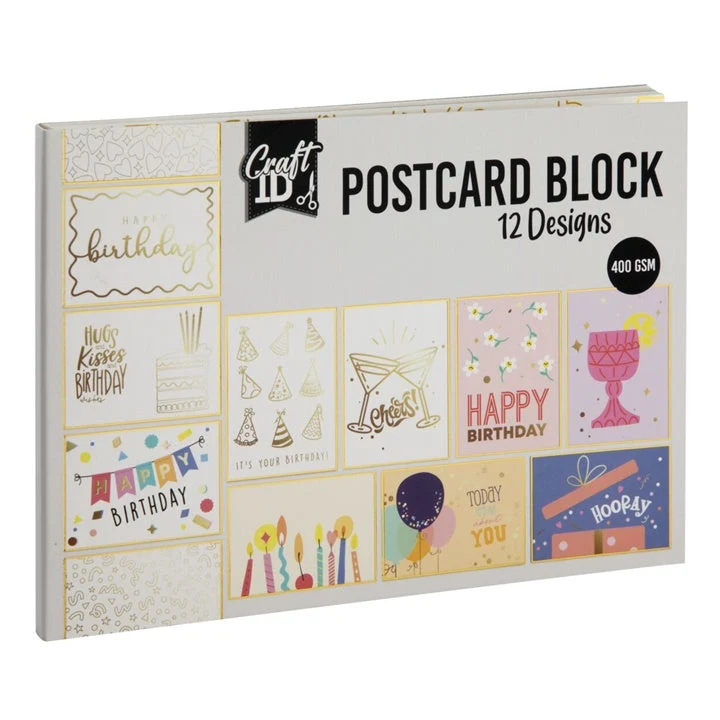 Greeting Card-Making Pad 17.6 x 12.5 cm, 12 Designs
