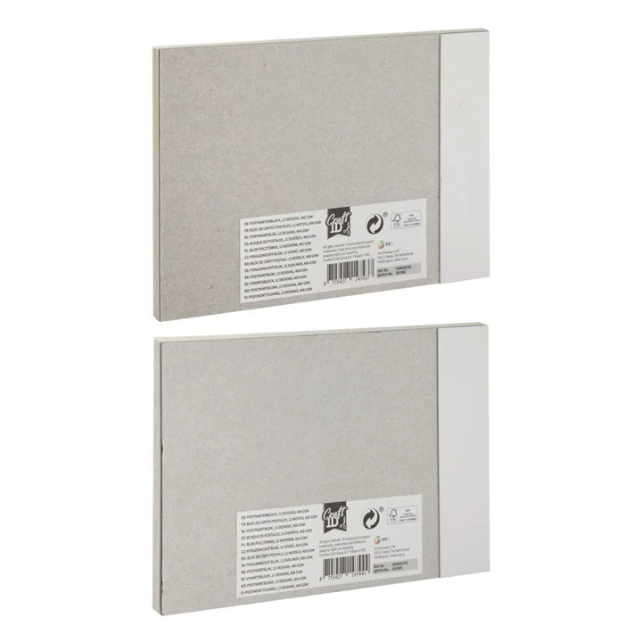 Greeting Card-Making Pad 17.6 x 12.5 cm, 12 Designs