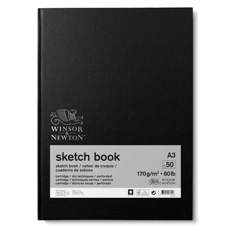 Winsor and Newton - Hardback Bound Sketch Book - 170g A3