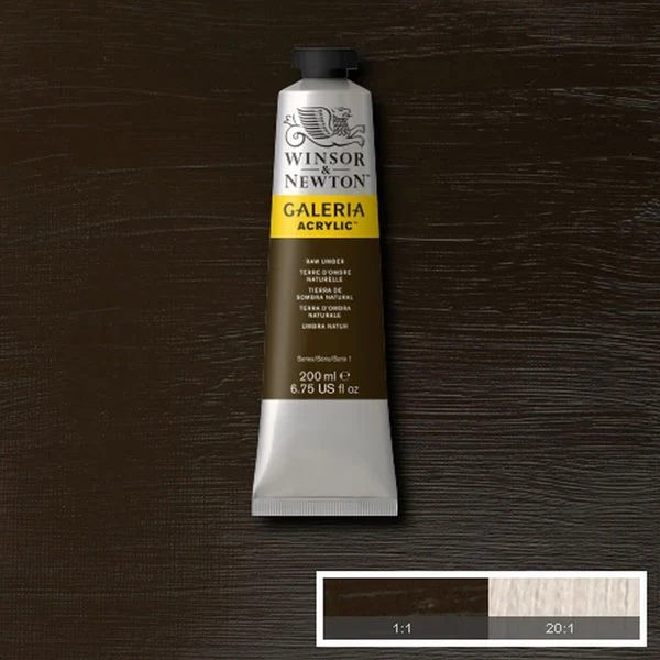 Winsor and Newton - Galeria Acrylic Colour - 200ml - Raw Umber
