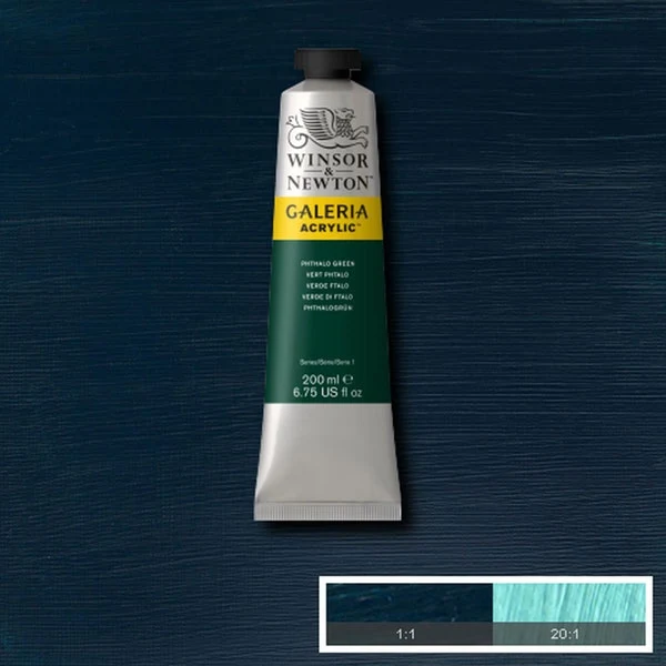 Winsor and Newton - Galeria Acrylic Colour - 200ml - Phthalo Green