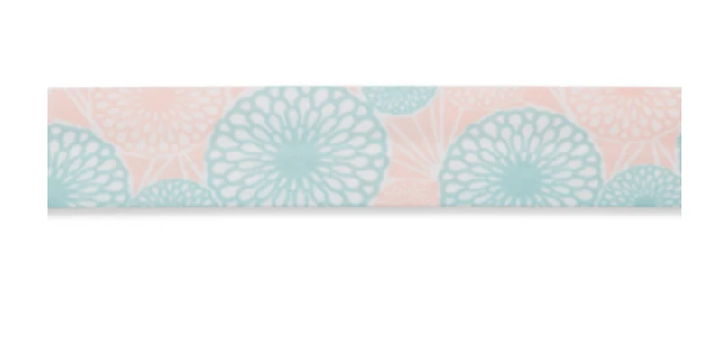 Schrägband Blumen rosa blau