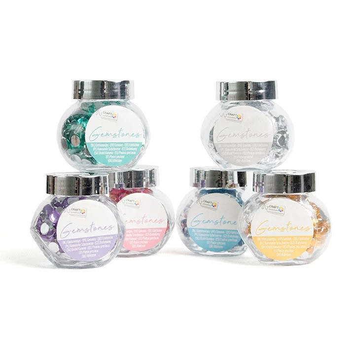 Imitation Gemstones in a Glass Jar
