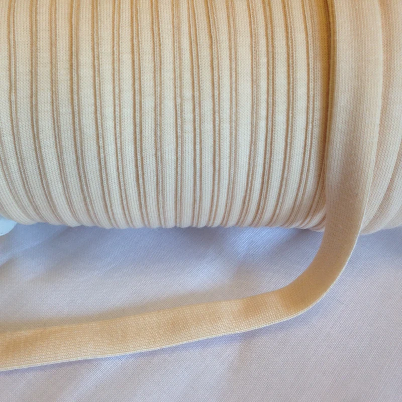 Baumwoll-Jersey-Schrägband creme vanille