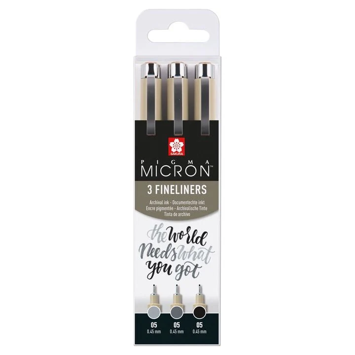 Sakura Pigma Micron Technical Pen Set of 3 Fineliners