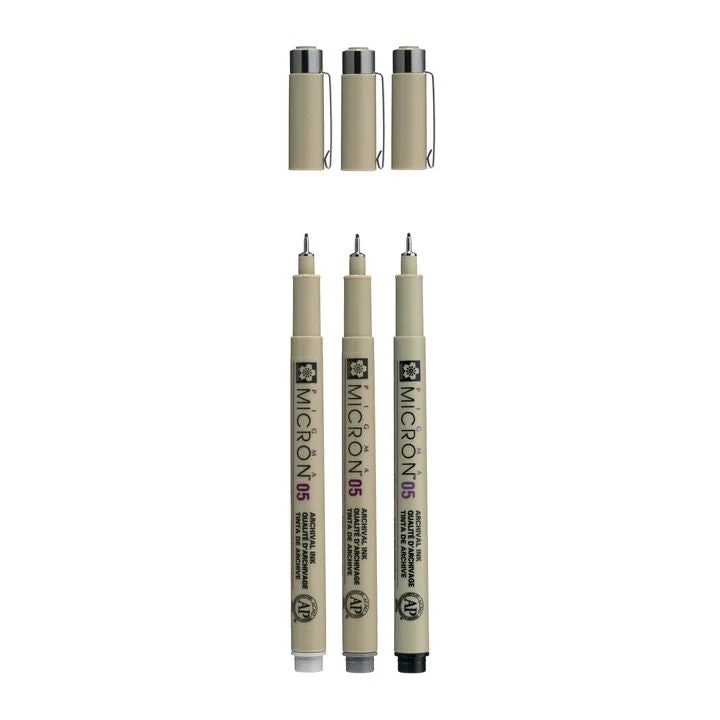 Sakura Pigma Micron Technical Pen Set of 3 Fineliners