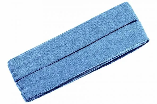 Jersey-Schrägband Viskose 3 Meter blau mittelblau Nr. 103