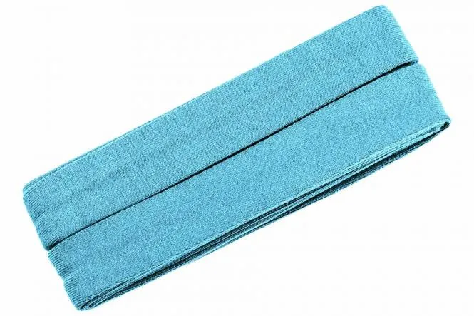Jersey-Schrägband Viskose 3 Meter türkis helltürkis Nr. 104