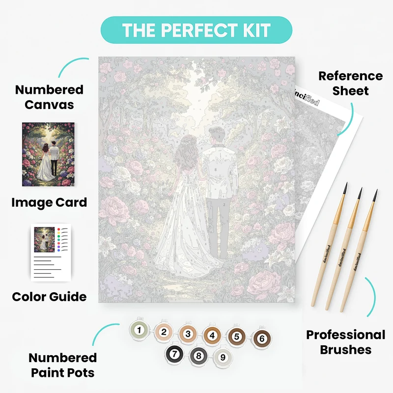 Garden Wedding Walk - Paint by Numbers Kit
