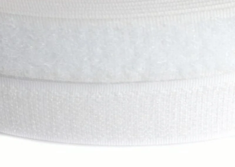 Klettband 20mm weiß Hakenband