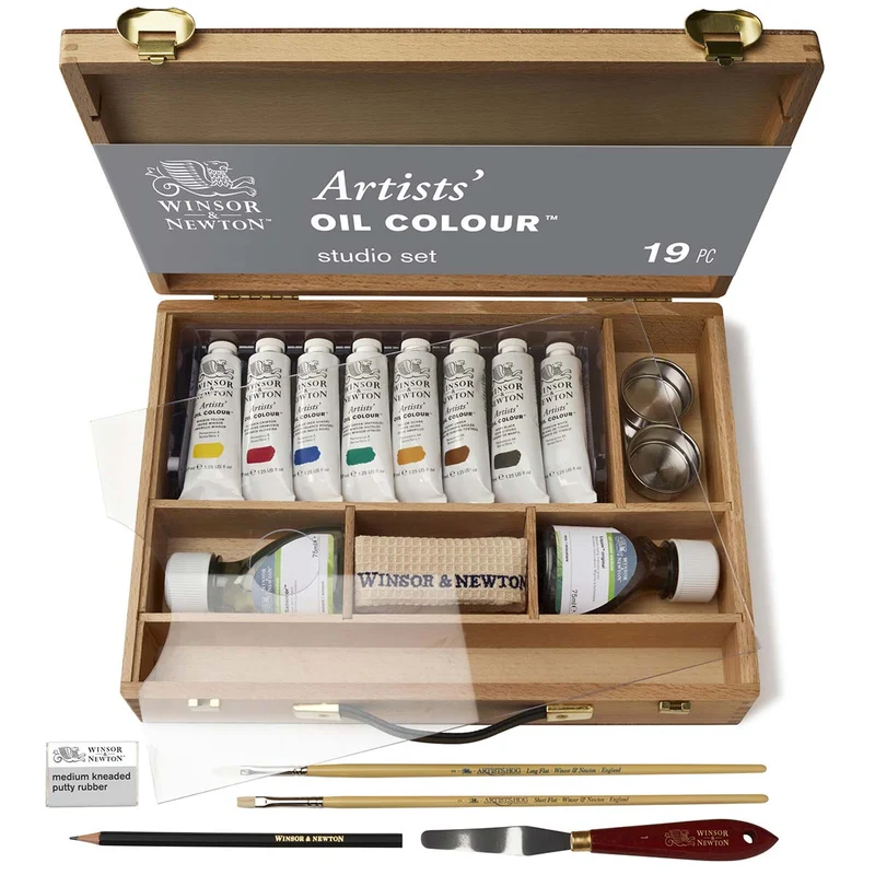 Winsor and Newton - Artists' Oil Colour - Wooden Box Set