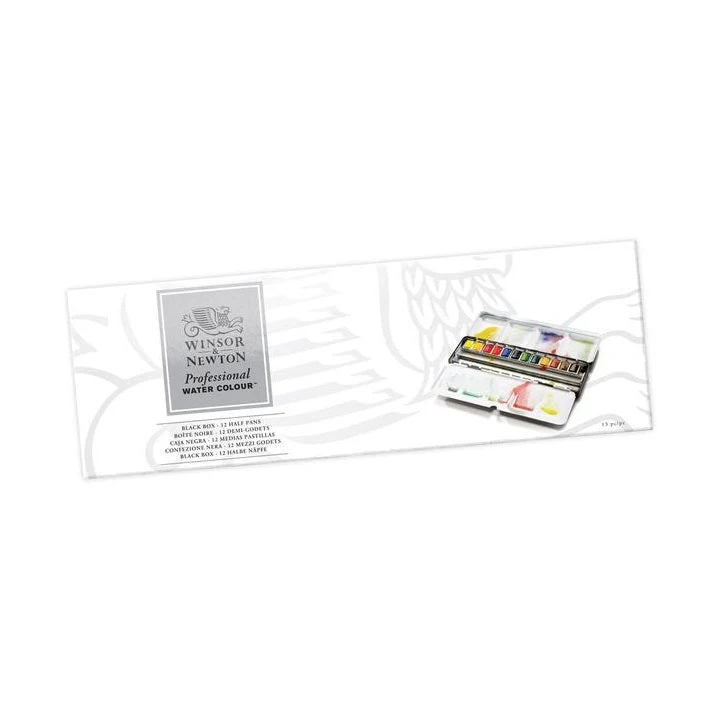 Winsor & Newton Professional Watercolor Paint Set Black Box