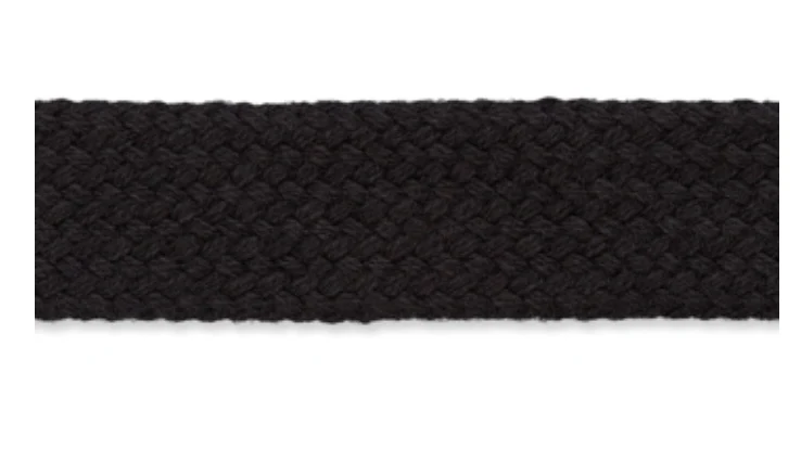 Flachkordel 6mm schwarz
