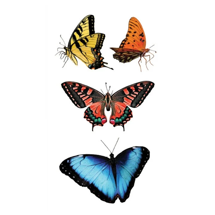 Transparent PVC Stickers | Butterflies, Set of 15