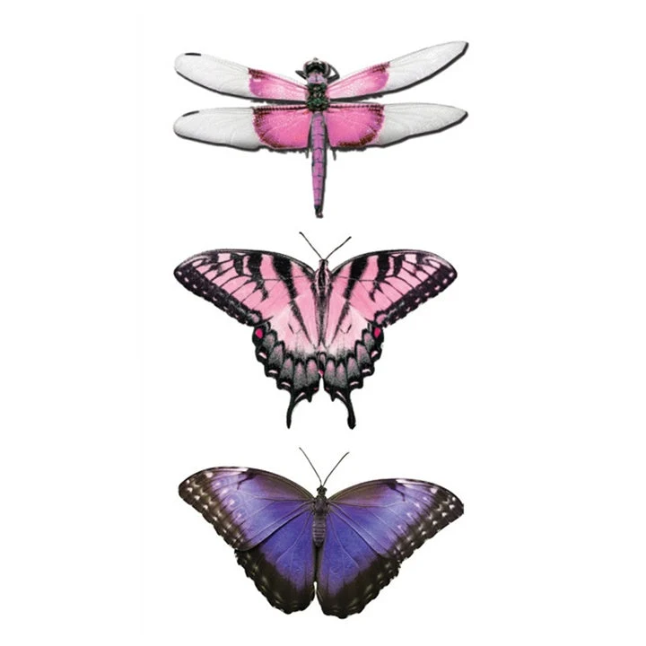 Transparent PVC Stickers | Butterflies, Set of 15