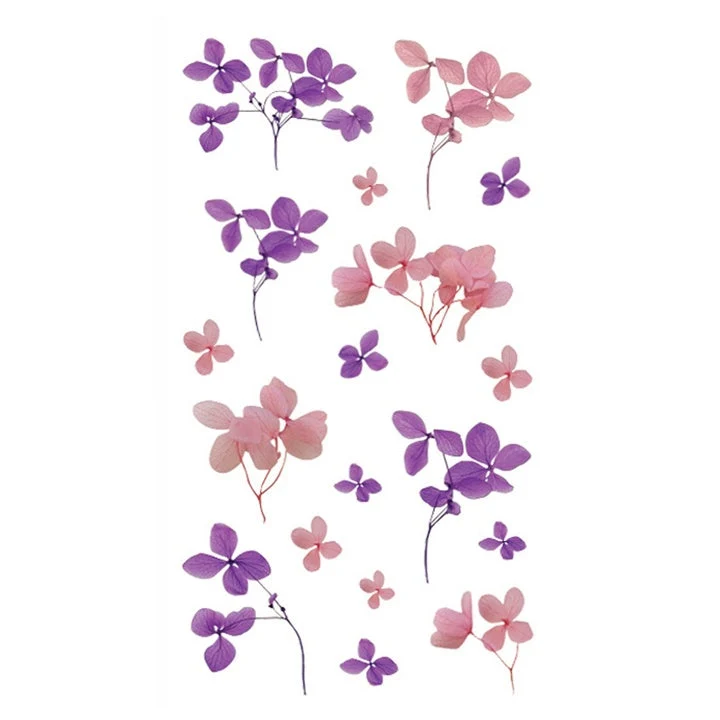 Transparent PVC Stickers | Flowers, 49 pcs