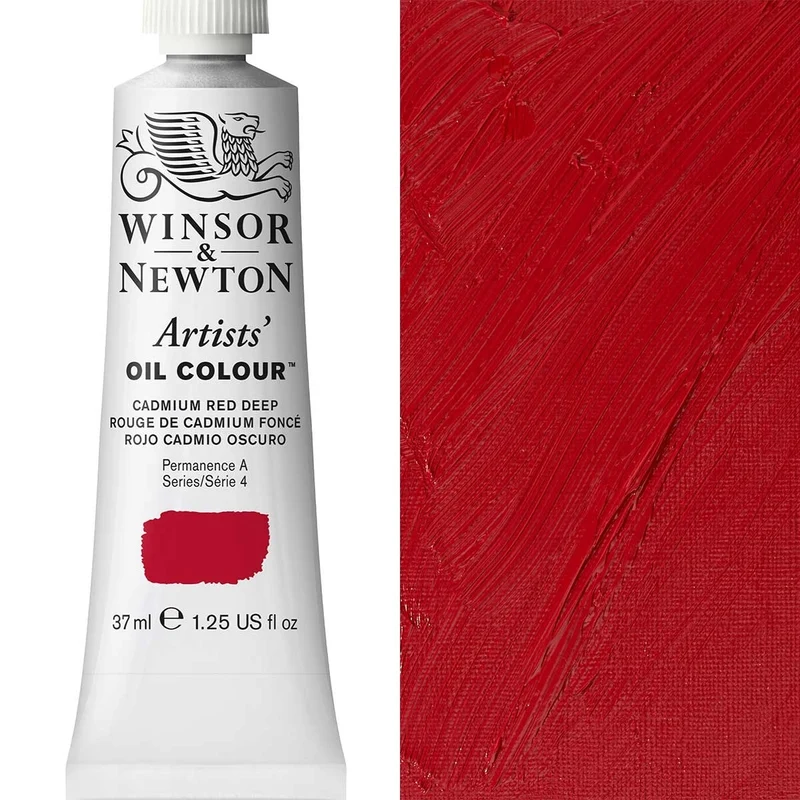 Winsor and Newton - Artists' Oil Colour - 37ml - Cadmium Red Deep