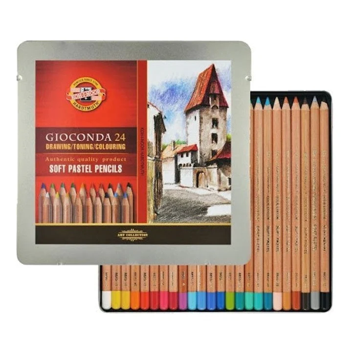 KOH-I-NOOR Soft Pastels in Pencils, Set of 24