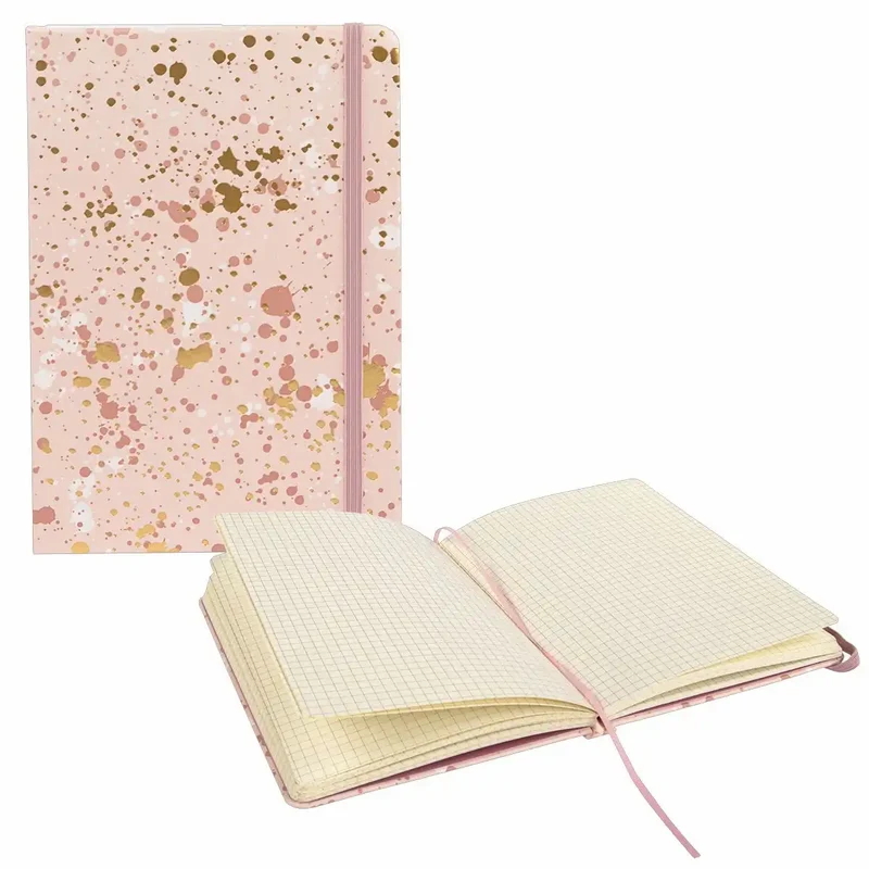 Idena Notizbuch Sparkle Premium kariert rosé 14x20cm 100g/m²