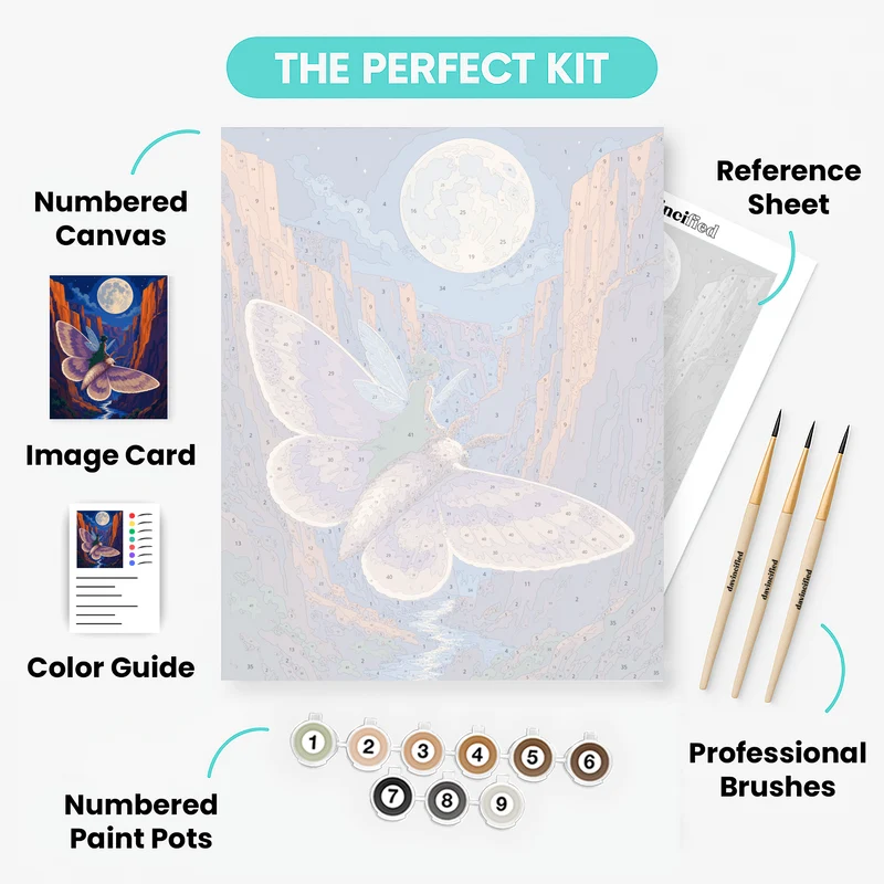 Moonlit Canyon Fairy Ride - Paint by Numbers Kit