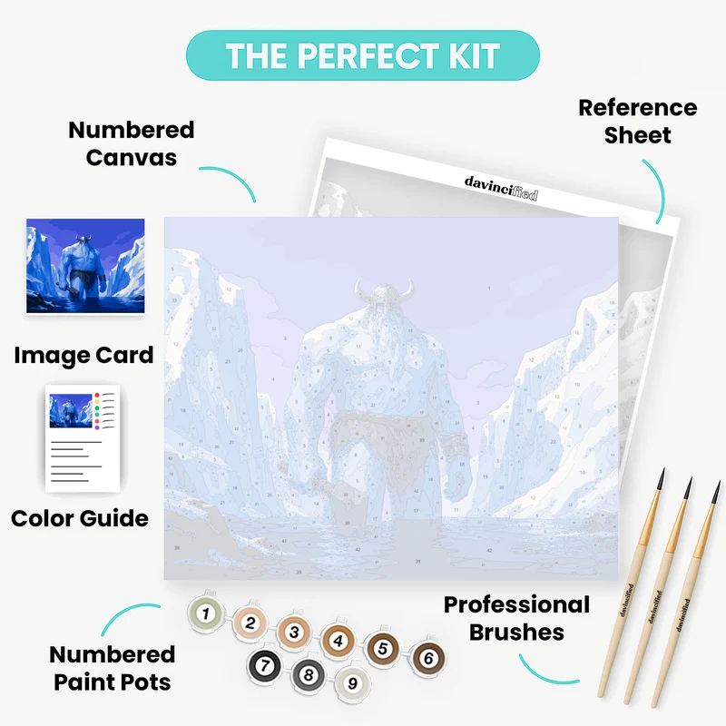 Frost Giant Viking Warrior - Paint by Numbers Kit