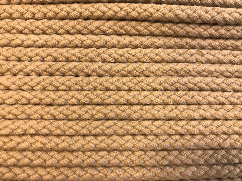 Bademantelkordel 8 mm hellbraun beige