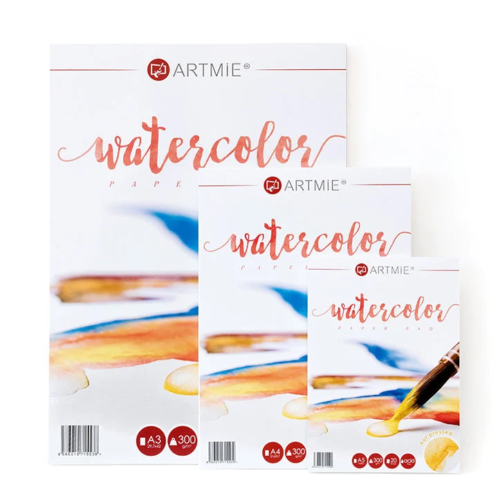 ARTMiE Hot Press Watercolor Paper Pad, 20 Sheets