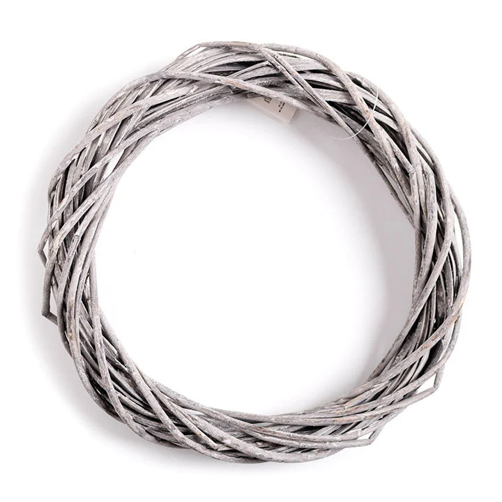 Gray Wicker Wreath