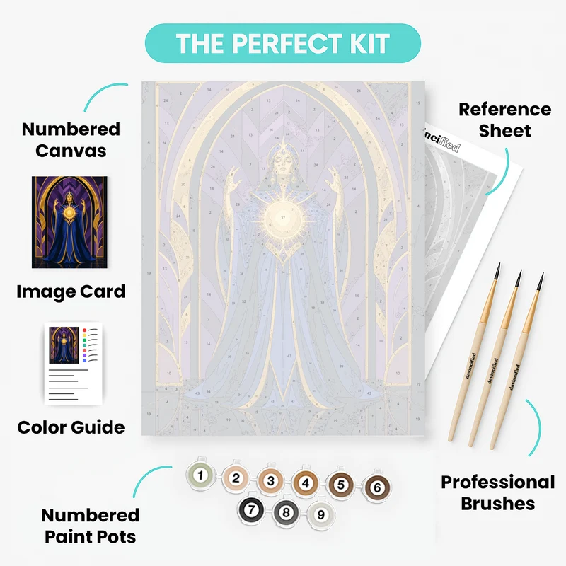 Celestial Sun Priestess - Paint by Numbers Kit