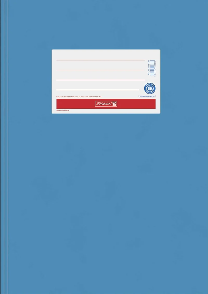 Baier & Schneider BRUNNEN Hefthülle A4 - Premium Papierschutz in Mittelblau