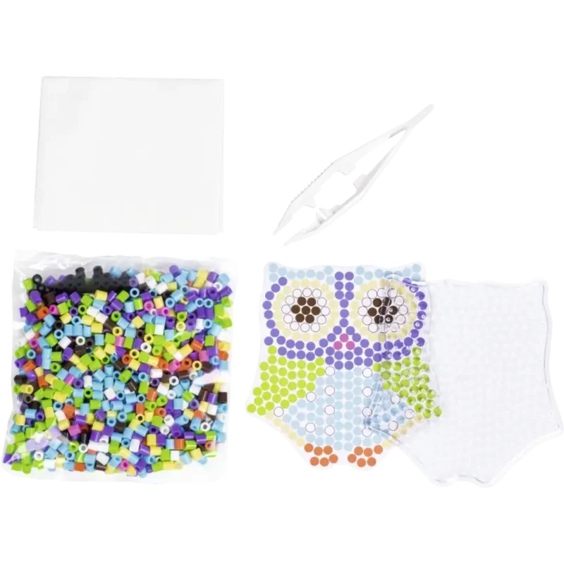 Bastelset Bügelperlen Eule - Kreatives DIY-Set für Kinder
