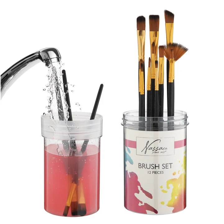 Nassau Brush Set in Plastic Case