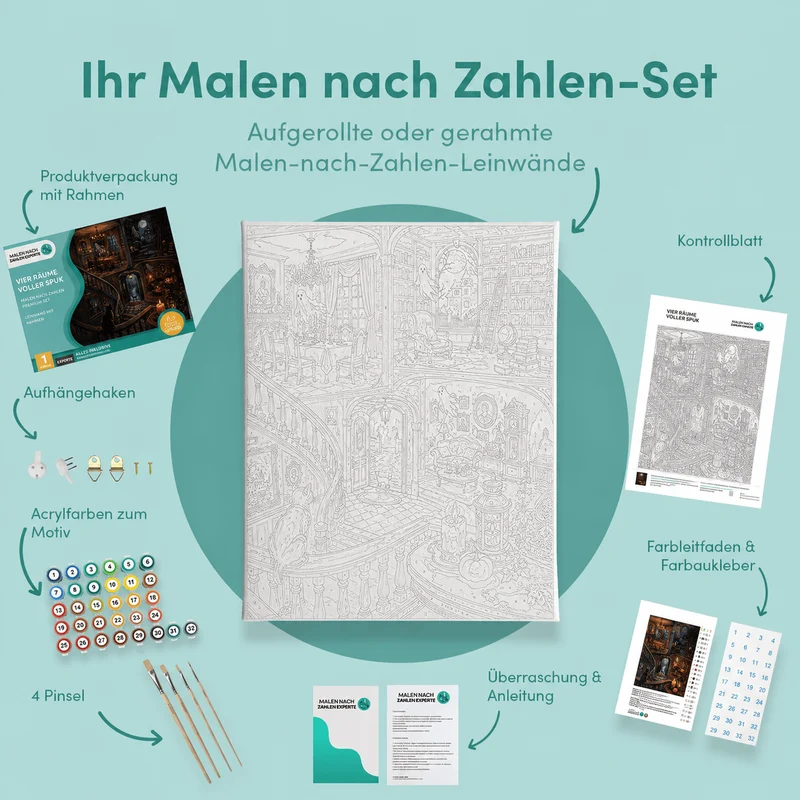 Malen nach Zahlen – Vier Räume voller Spuk