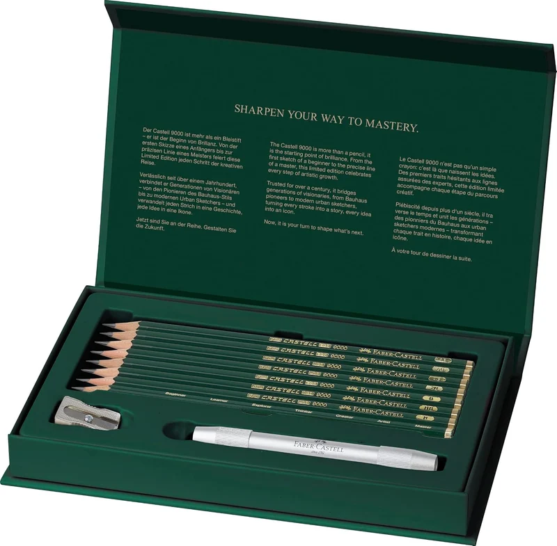 Faber-Castell 9000 Beginner to Master Zeichenset, 8 Bleistifte