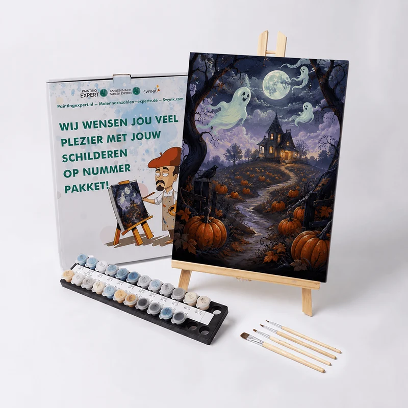 Malen nach Zahlen – Geister über dem Kürbisacker