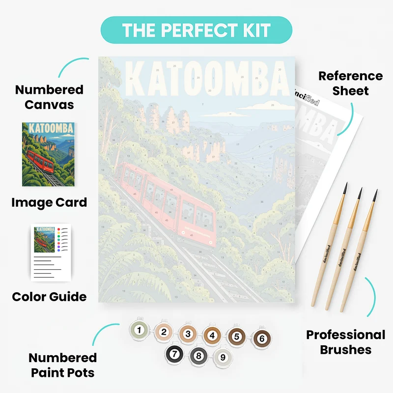 Scenic Railway Descent - Paint by Numbers Kit