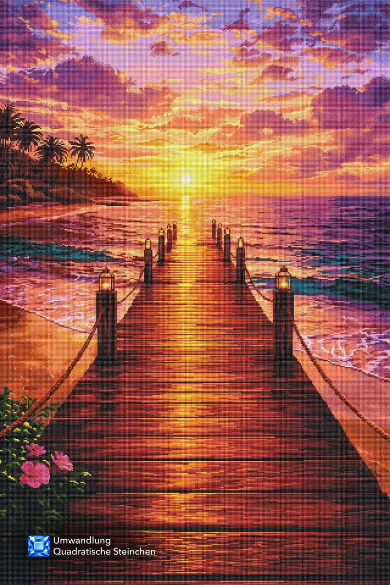 Diamond Painting - Dorthin, wo der Tag Frieden findet